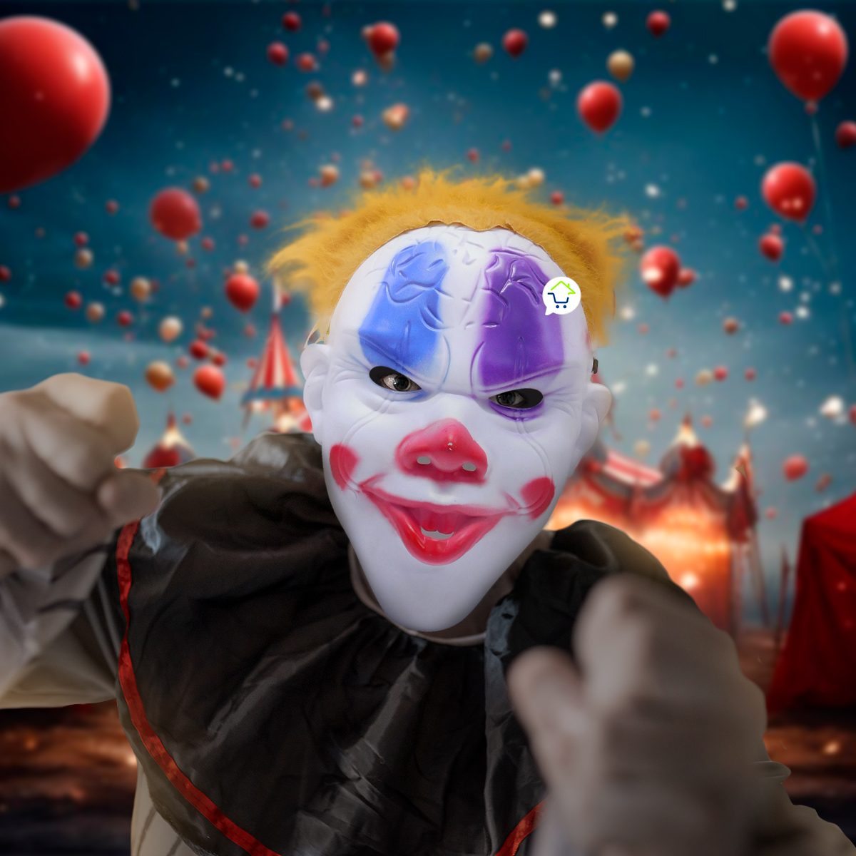 Miniatura 3 de Mascara Halloween Payaso Asesino MSHW02